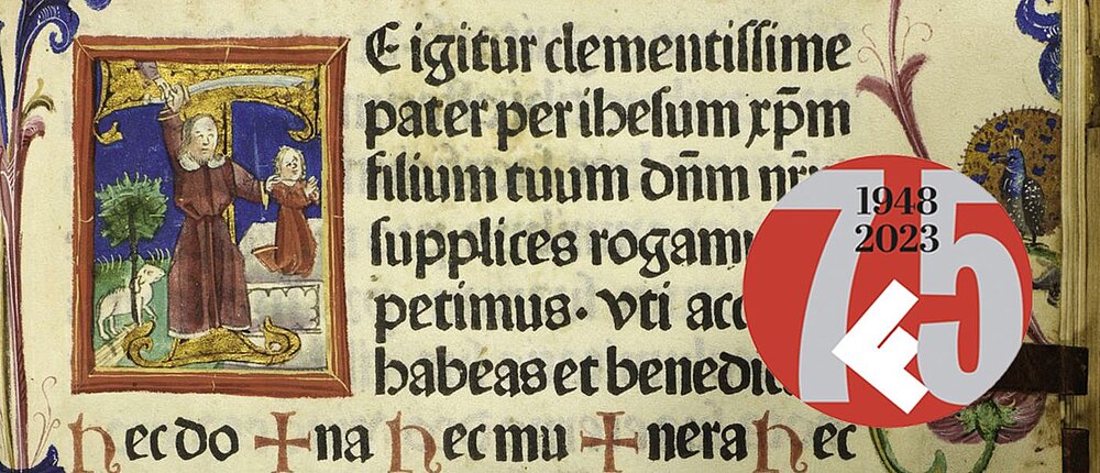 Auch ein früher Druck des "Missale Herbipolense" befindet sich im Depositum des Vereins (Missale Herbipolense. Mit Mandat von Lorenz von Bibra, Würzburg, 1497.07.11) Missale Herbipolense. Mit Mandat von Lorenz von Bibra, Würzburg, 1497.07.11
